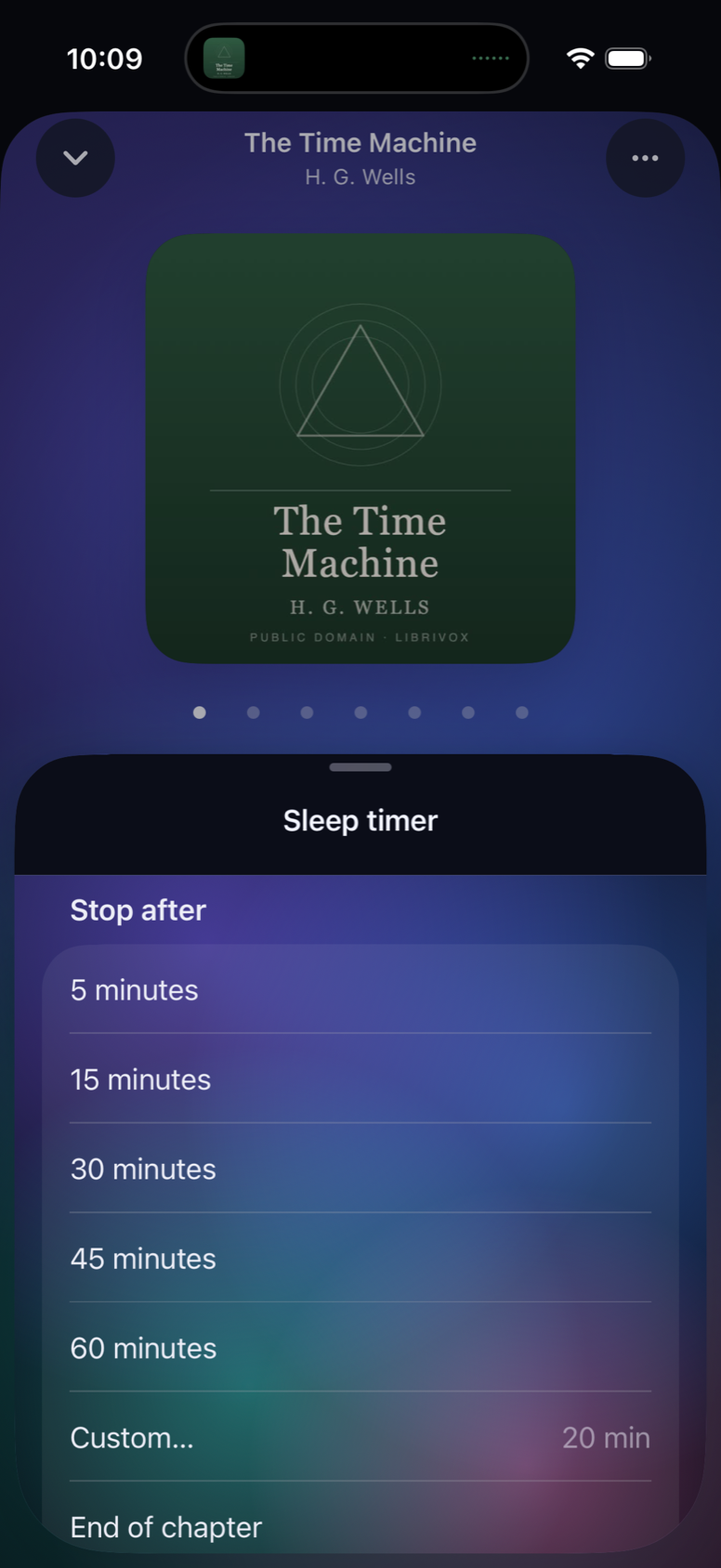 The sleep timer sheet